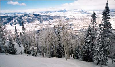 A view of the Yampa Valley from Steamboat ski area.