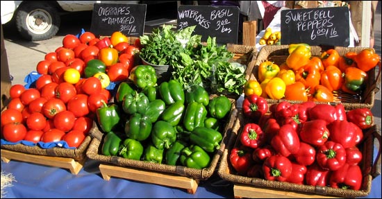 A sample of the bounty of Boulder County's agriculture from a Boulder farmer's market - September 2009