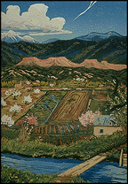 [An artist's view of Taos.]
