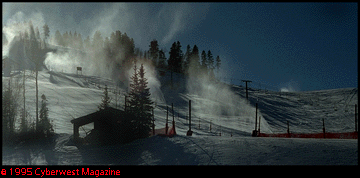 Snowmaking at Steamboat Ski Area.