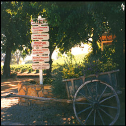 [A crossroads on California's Central Coast.]