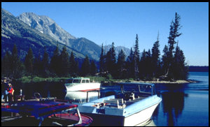 [Jenny Lake's east dock.]