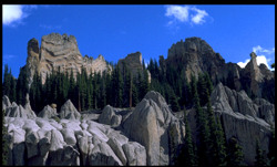 Some of the shapes and spires at Wheeler.