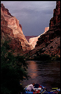 [Rafting the Colorado River.]