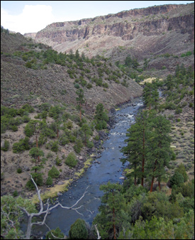 The view above Big Arsenic spring along the Rio Grande River.